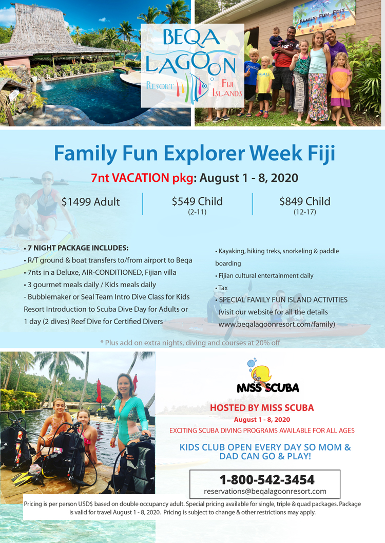Family FUn Explorers Scuba Week in Fiji with Miss Scuba